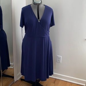 Catherine Blue Wrap Dress, Size 1x
